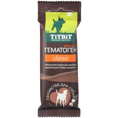 Изображение товара Лакомство TitBit Classic Гематоген мясной для собак, 35г