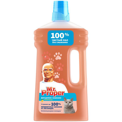Изображение товара Жидкость Mr.Proper Свежий цитрус для полов и стен для домов с кошками моющая, 1л