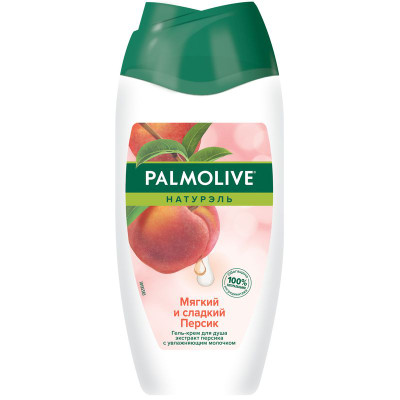 Изображение товара Гель-крем для душа Palmolive Натурэль женский Мягкий и сладкий Персик с увлажняющим молочком, 250мл