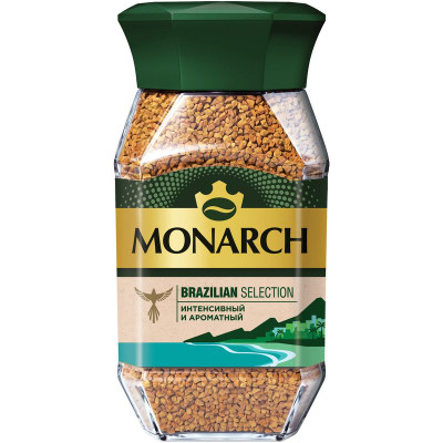 Изображение товара Кофе Monarch Brazilian Selection натуральный растворимый сублимированный, 180г