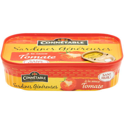 Изображение товара Сардины Connetable Genereuse в маринаде с лимоном-базиликом, 140г