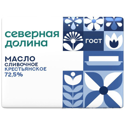 Изображение товара Масло сливочное Молоко Шахунья Крестьянское 72.5%, 180г