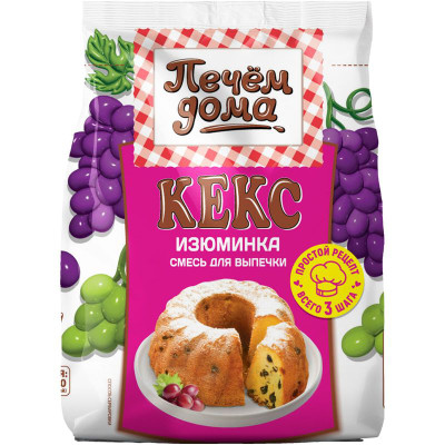 Изображение товара Смесь для выпечки Печем дома кекс Изюминка, 300 г