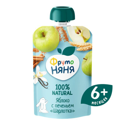 Изображение товара Пюре ФрутоНяня Шарлотка с 6 месяцев, 90г