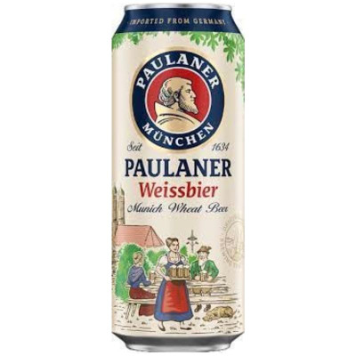 Изображение товара Пиво Paulaner Hefe-Weissbier светлое нефильтрованное 5.5%, 500мл