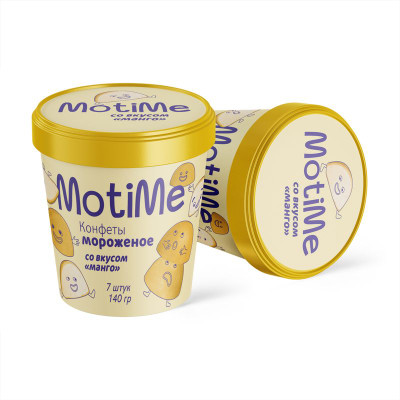 Изображение товара Мороженое Motime манго пломбир в глазури 15%, 140г
