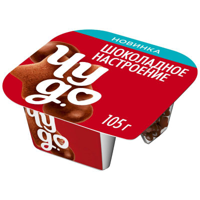 Изображение товара Йогурт Чудо со вкусом Шоколадное настроение с хрустящими насыпками-шариками 4%, 105г