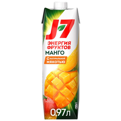 Изображение товара Нектар J7 из манго с мякотью, 970мл
