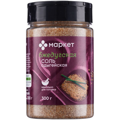 Изображение товара Соль Адыгейская Бжедугская поваренная пищевая Маркет Перекрёсток, 300г
