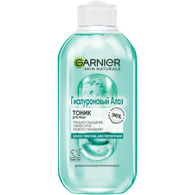Изображение товара Тоник Garnier Алоэ гиалуроновый для лица для всех типов кожи, 200мл