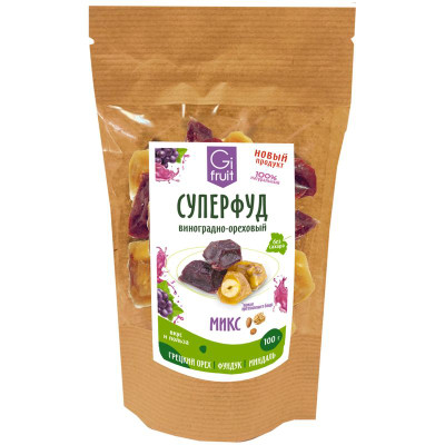 Изображение товара Суперфуд GiFruit Микс виноградно-ореховый, 100г