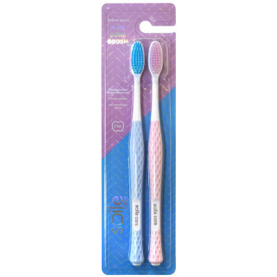 Изображение товара Зубная щетка Smile Care для взрослых средняя, 2шт
