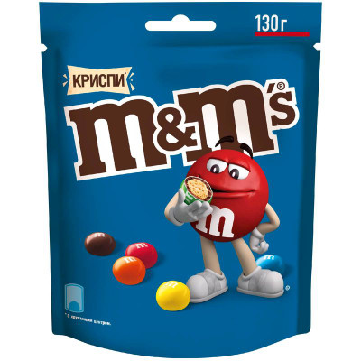 Изображение товара Конфеты M&M's Криспи драже с хрустящим центром для компании, 130г