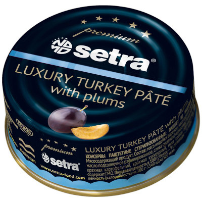 Изображение товара Паштет Setra из индейки с черносливом, 100г