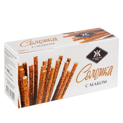 Изображение товара Соломка Жуковский Хлеб сдобная с маком, 200г
