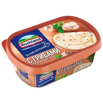 Изображение товара Сыр плавленый Hochland с грибами 55%, 200г