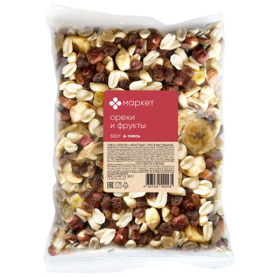Изображение товара Смесь Орехово-Фруктовая Маркет, 500г