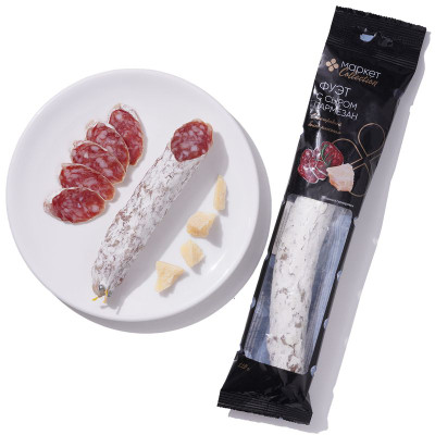 Изображение товара Колбаса Фуэт С Сыром Пармезан сыровяленая полусухая Маркет Collection, 110г