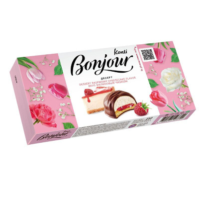 Изображение товара Десерт Konti Bonjour Малиновый чизкейк, 232г