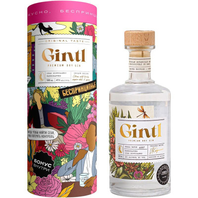 Изображение товара Джин Gintl × Беспринципные сухой 47%, 500мл