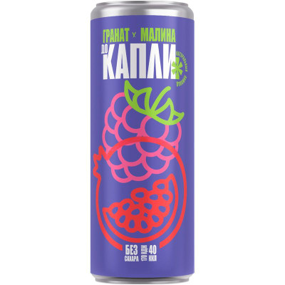Изображение товара Напиток газированный До Капли малина-гранат, 330мл
