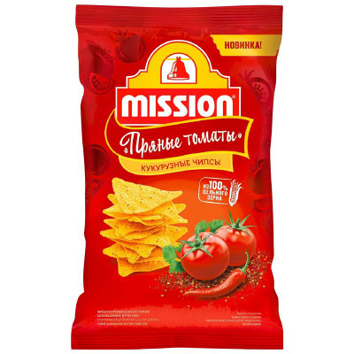 Изображение товара Чипсы Mission кукурузные со вкусом томатов, 150г