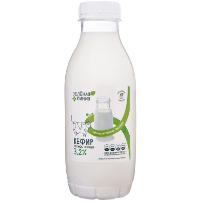 Изображение товара Кефир термостатный 3.2% Зелёная Линия, 450г