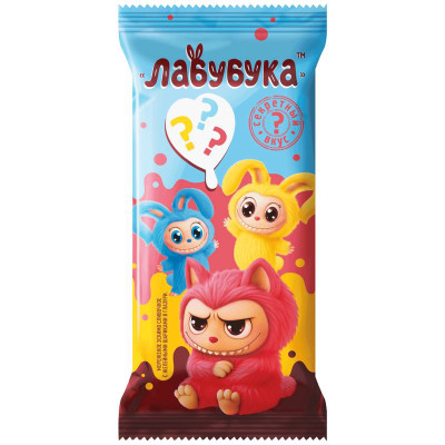 Изображение товара Мороженое Лабубука сливочное с желейными шариками в глазури эскимо 8%, 60г
