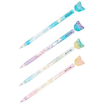 Изображение товара Ручка Meshu Cute Cats шариковая синяя в ассортименте, 0.7мм