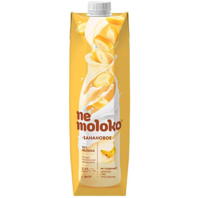 Изображение товара Напиток на соевой основе Nemoloko Банановый для питания детей старше 3-х лет, 1л