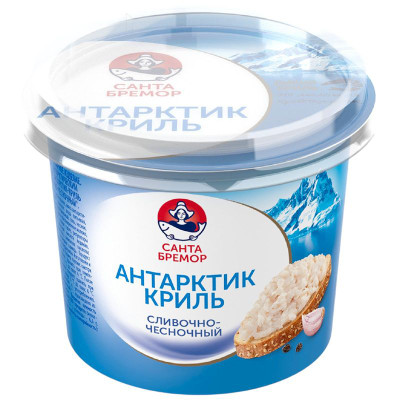 Изображение товара Паста Санта Бремор Антарктик криль сливочно-чесночный из морепродуктов, 150г