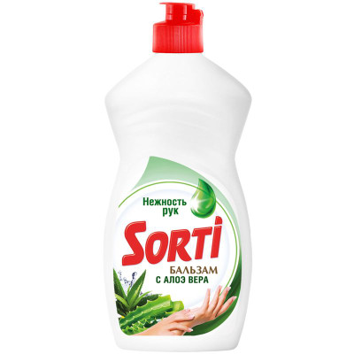 Изображение товара Средство для мытья посуды Sorti бальзам с алоэ вера, 450мл