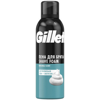 Изображение товара Пена для бритья Gillette sensitive skin 0.2л