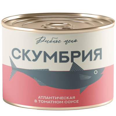 Изображение товара Скумбрия Рыбное Меню атлантическая в томатном соусе, 250г