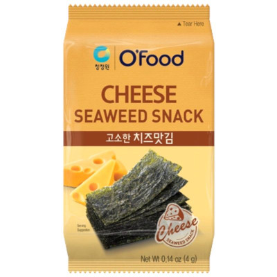 Изображение товара Капуста морская O'Food Дэсанг сушеная обжаренная со вкусом сыра Чеддер, 4г