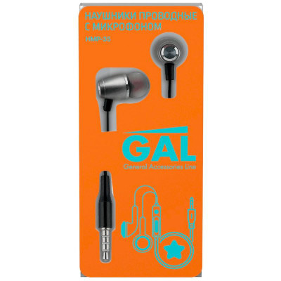 Изображение товара Наушники Gal проводные с микрофоном НМР-35, 1шт.