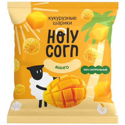 Изображение товара Шарики кукурузные Holycorn со вкусом манго, 30г