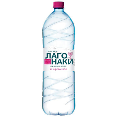 Изображение товара Вода Родники Лаго-Наки природная газированная, 1.5л
