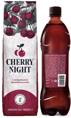 Изображение товара Напиток пивной Cherry Night с ароматом вишни 4.6%, 1л