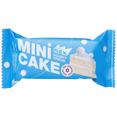 Изображение товара Пирожное Proteinrex Кокосовый тортик протеиновое, 40г