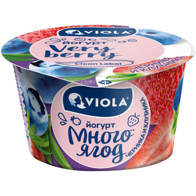 Изображение товара Йогурт Viola Very Berry черника и клубника 2.6%, 180г
