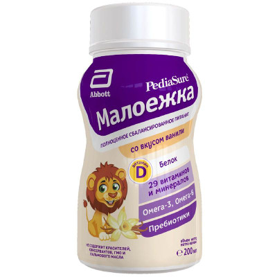 Изображение товара Смесь PediaSure Малоежка со вкусом ванили жидкая, 200мл