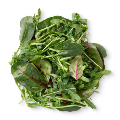 Изображение товара Смесь салатная рукола-мангольд-шпинат Маркет Fresh, 65г