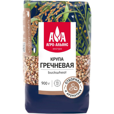 Изображение товара Гречка Агро-Альянс Экстра элитная, 900г