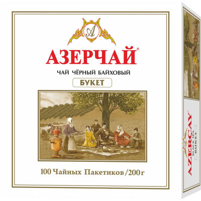 Изображение товара Чай Азерчай Букет чёрный байховый в пакетиках, 100х2г