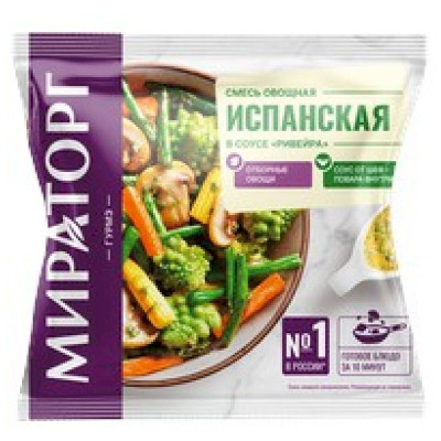 Изображение товара Смесь овощная Vитамин Испанская с соусом Ривейра быстрозамороженная, 400г