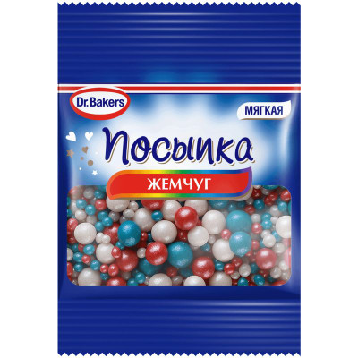 Изображение товара Посыпка Dr. Bakers Жемчуг цветной, 10г