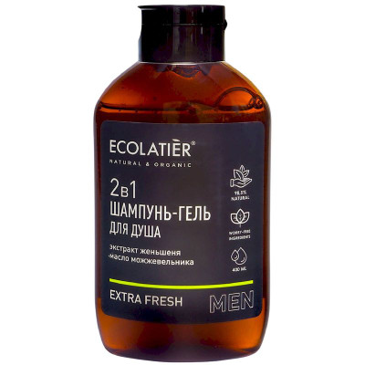 Изображение товара Шампунь-гель для душа Ecolatier Extra Fresh 2в1, 400мл