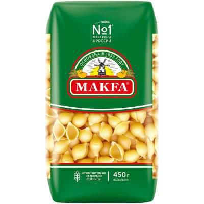 Изображение товара Макароны Makfa ракушки 450г