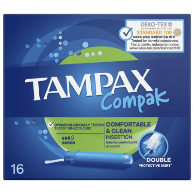 Изображение товара Тампоны Tampax Compak super 16шт
